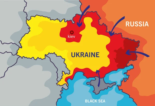 Карти війни в украйні — стоковий вектор