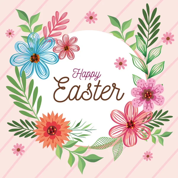 Happy easter postkort – stockvektor