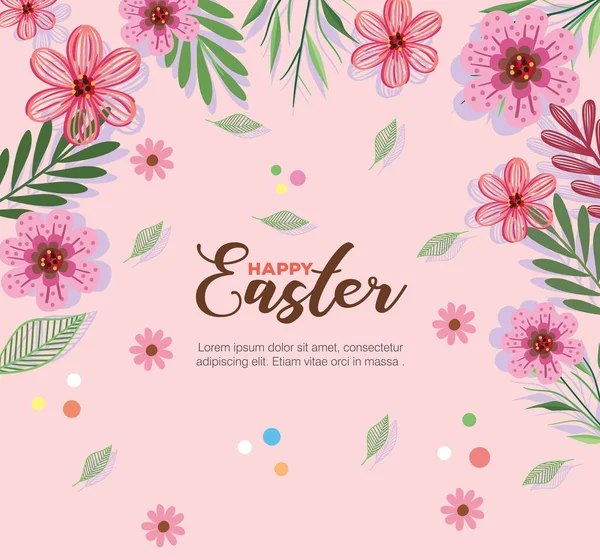 Tarjeta de Pascua feliz — Vector de stock