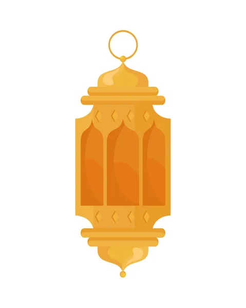 Golden lantern decoration — Stock Vector