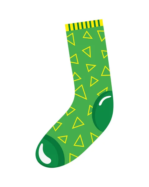 Зеленый цвет носка — стоковый вектор