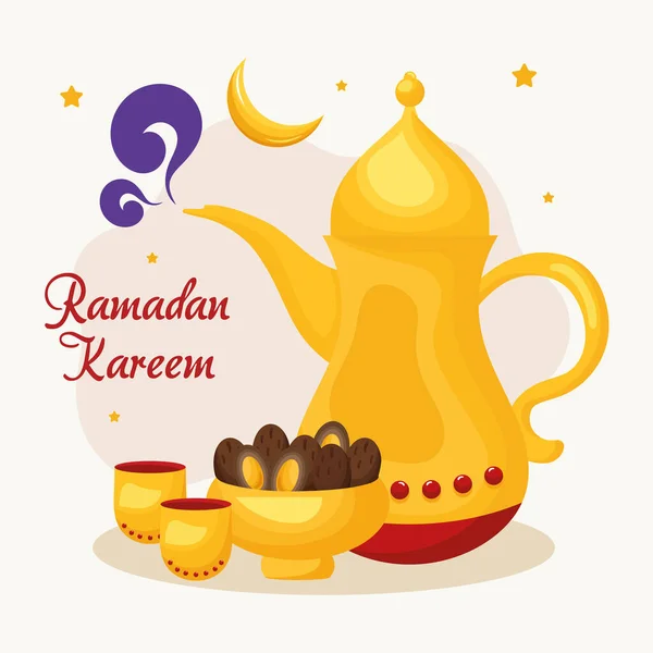Lettrage célébration ramadan kareem — Image vectorielle