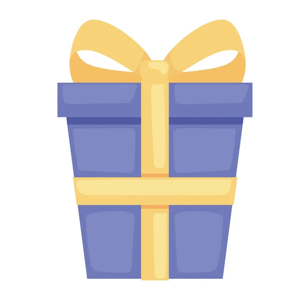 Modrý narozeninový dárek — Stockový vektor