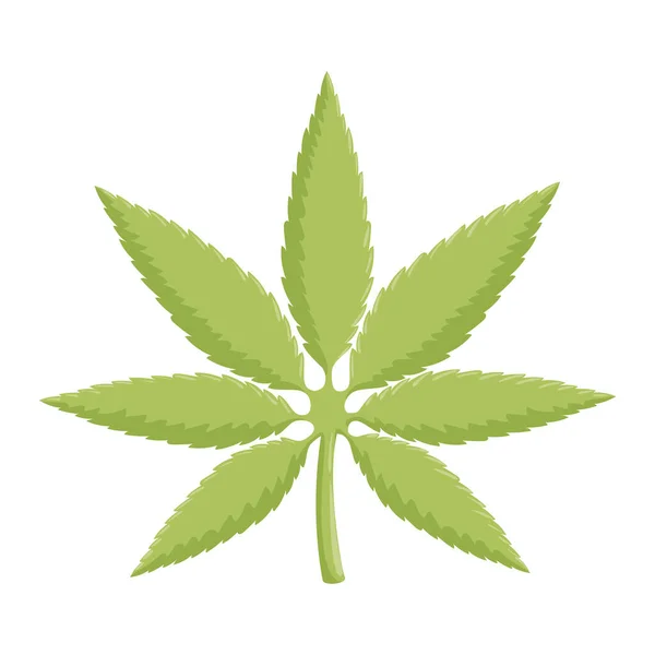 Hojas de felpudo de cannabis — Vector de stock