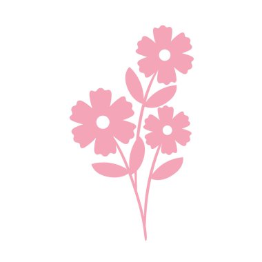 pembe bahar çiçekleri silueti