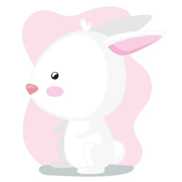 Cute tender rabbit profile — Stock Vector