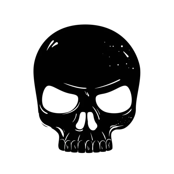 Skeleton head silhouette — Stock Vector