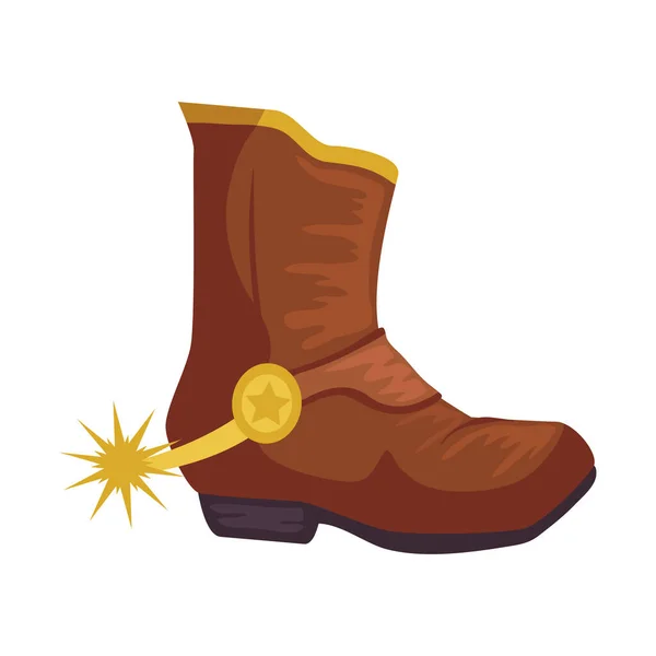 Cowbow boot shoe — Stock Vector