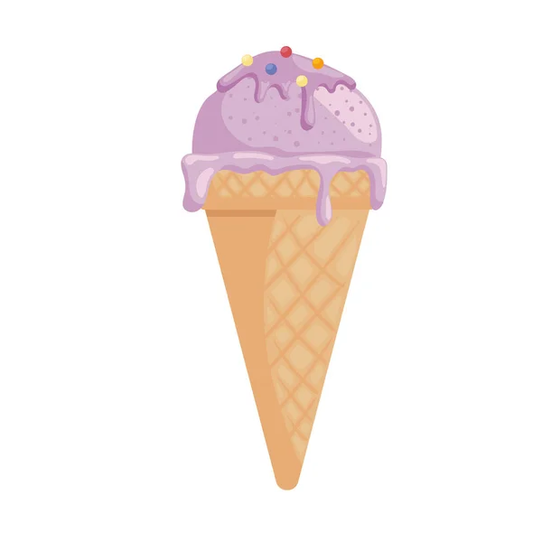 Ice cream cone — Stock Vector