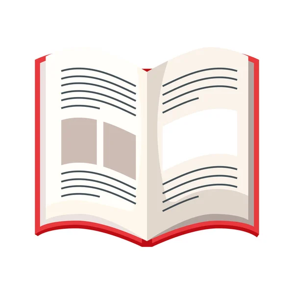 Otevřít červenou učebnici — Stockový vektor