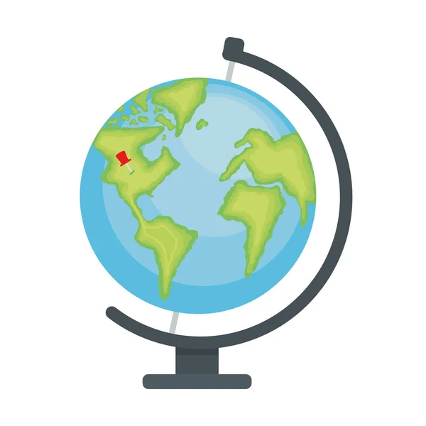 地球地図学校の供給 — ストックベクタ