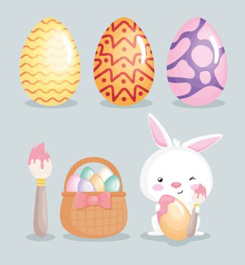 altı mutlu paskalya simgesi