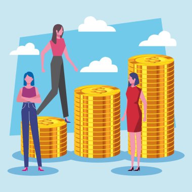 iş adamları ve büyüme simgeleri