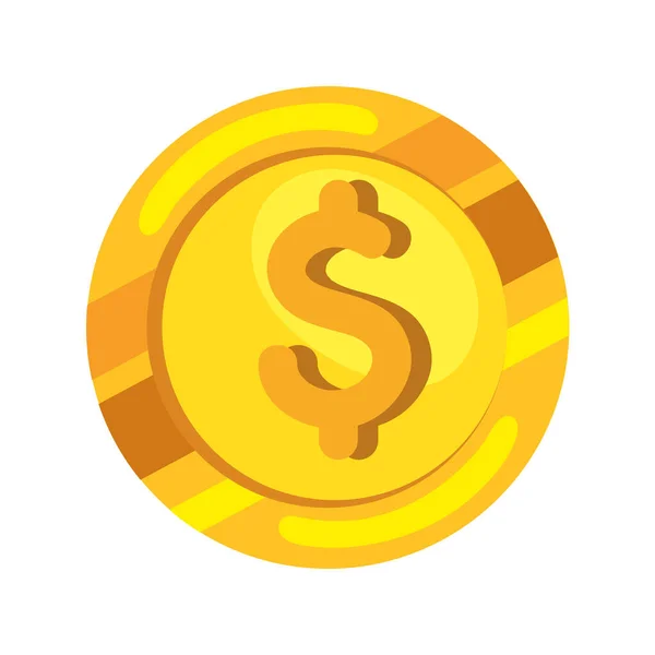 Χρυσό νόμισμα χρήματα — Διανυσματικό Αρχείο