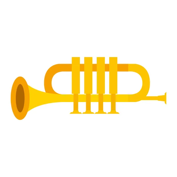 Instrumento de trompeta de oro — Vector de stock