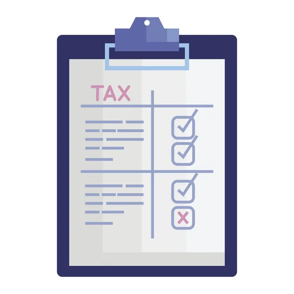 Daňový dokument ve schránce — Stockový vektor