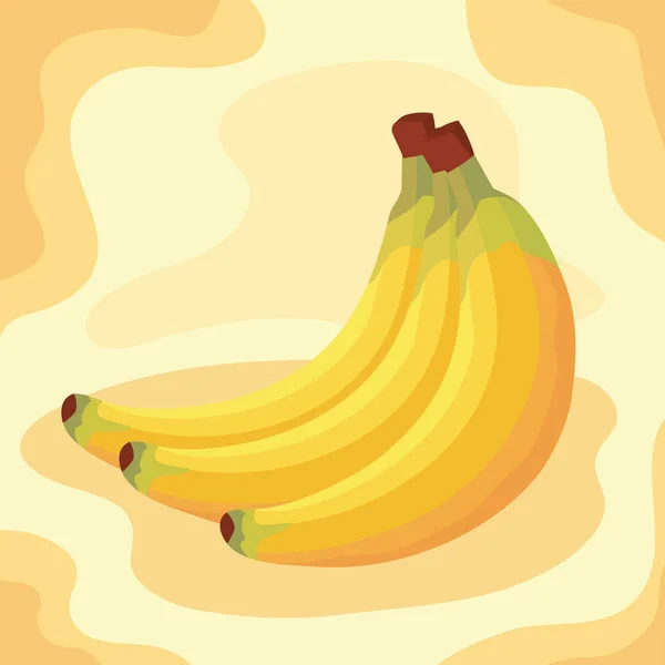 Bananes étiquette fruits frais — Image vectorielle