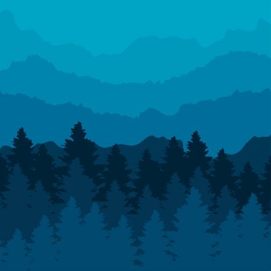 Ağaçlı gece manzarası