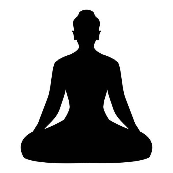 Silhouette bouddha — Image vectorielle