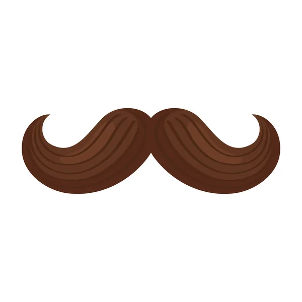 Moustache brune classique — Image vectorielle