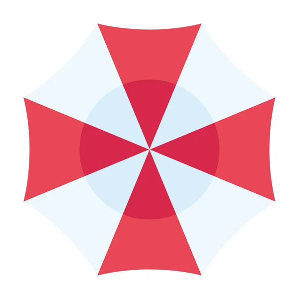 Červený a bílý deštník — Stockový vektor