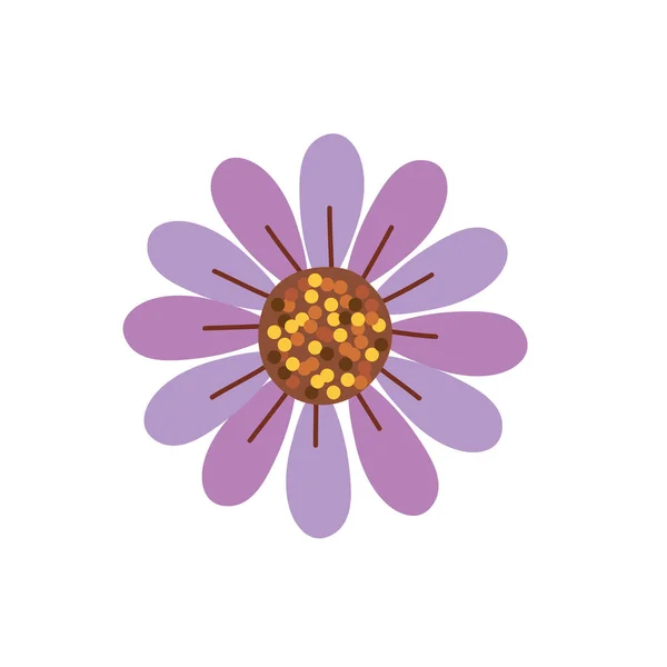 Lila bloementuin — Stockvector