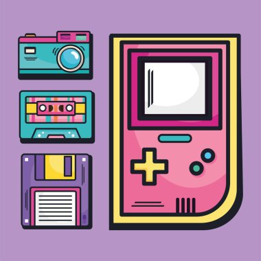 dört doksanların stili çıkartmalar