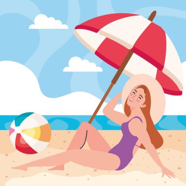 Güzellik kız sahilde