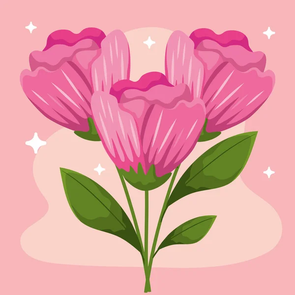 Primavera rosas flores — Vetor de Stock
