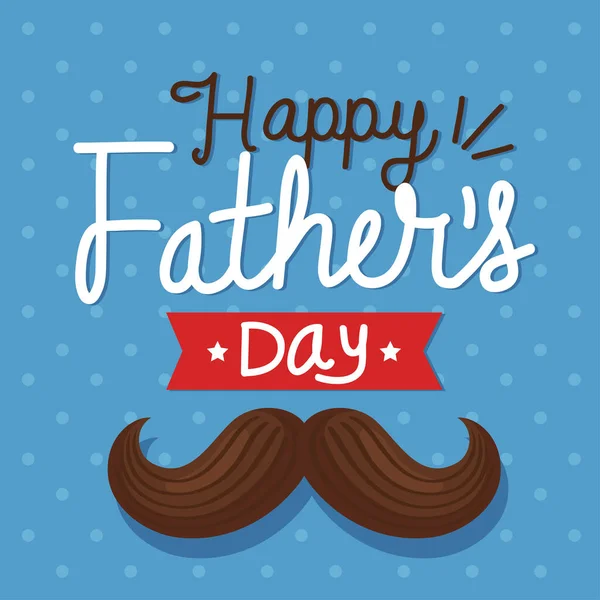 Happy fathers day lettering card — Stock Vector
