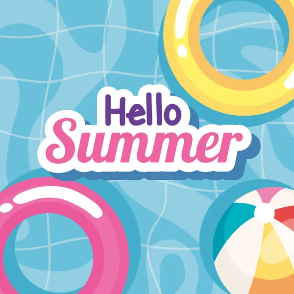 Hellow mensaje de verano — Archivo Imágenes Vectoriales