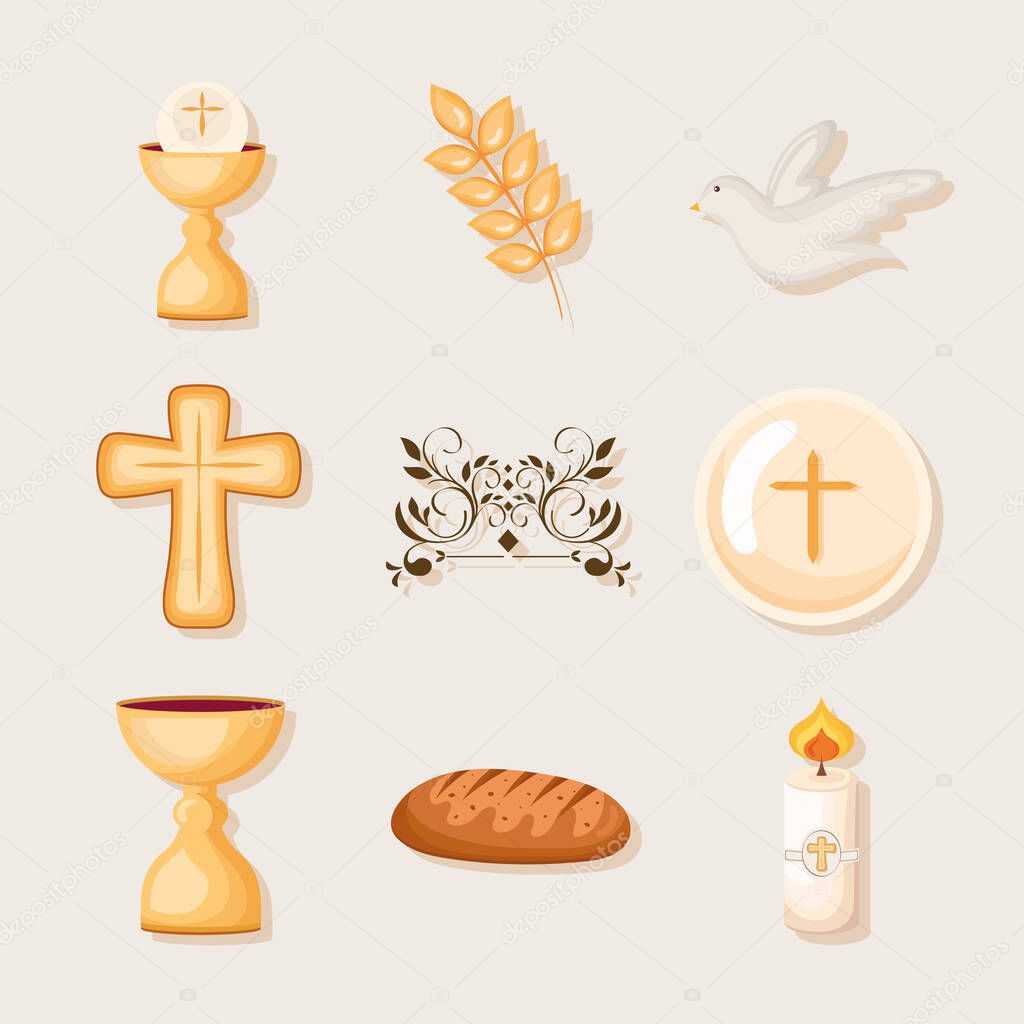 nine first communion icons