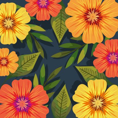 Bahar Çiçekleri Çerçevesi