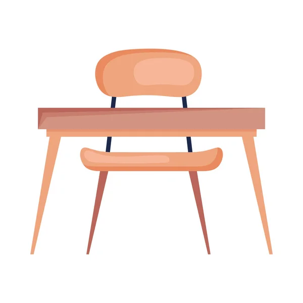 Escrivaninha e cadeira — Vetor de Stock