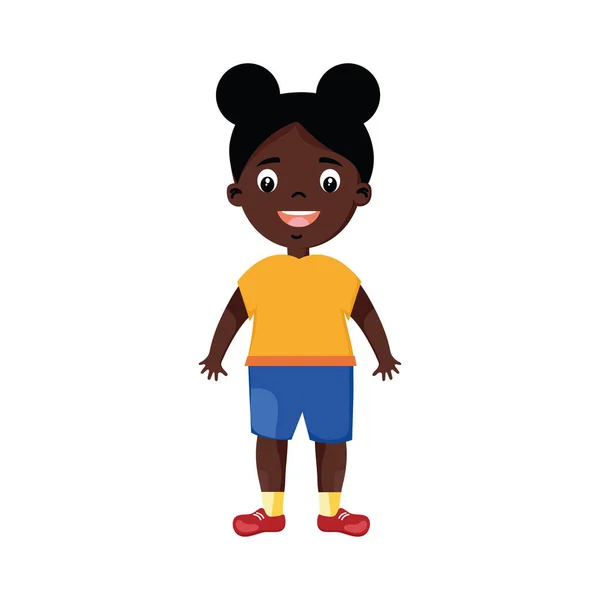 Afro mała dziewczynka — Wektor stockowy