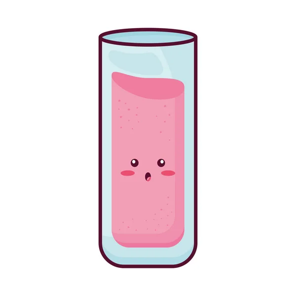 Pink drink kawaii — Stock Vector