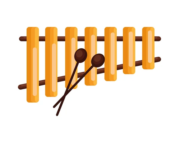 Xylophone musical instrument — Stock Vector
