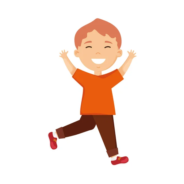 幸せな赤毛の少年 — ストックベクタ