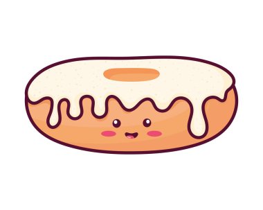 Donut kawaii komik karakter