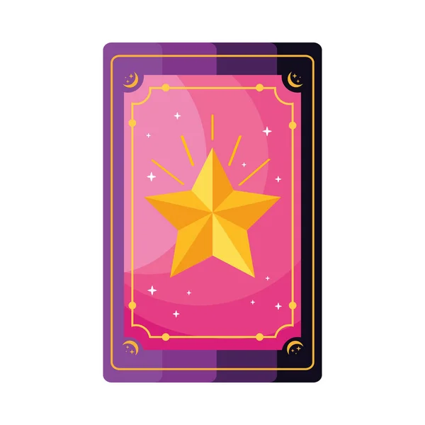 Yıldızlı tarot kartı — Stok Vektör