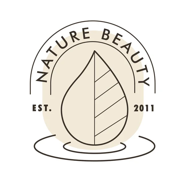 Nature beauty spa emblem — Stock Vector