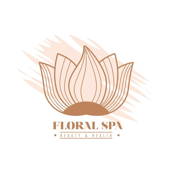 Emblema de spa floral — Vector de stock