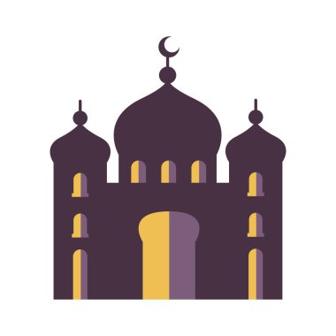 Cami tapınağı mor cephe