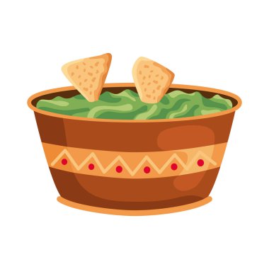 Guacamole ile Meksika cips