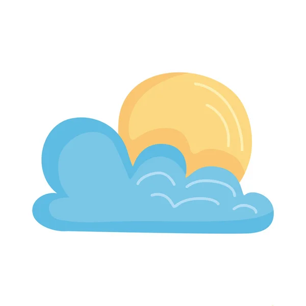 Cloud and sun — Stock Vector