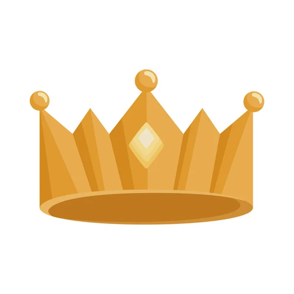 Golden king crown accessory — Stock Vector