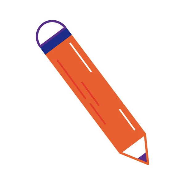 Suministro de lápiz naranja — Vector de stock