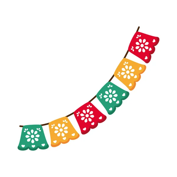Mexicaanse viering bloemenslingers — Stockvector