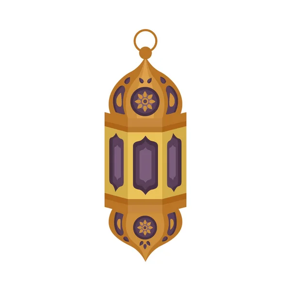 Golden arabic lamp — Stock Vector