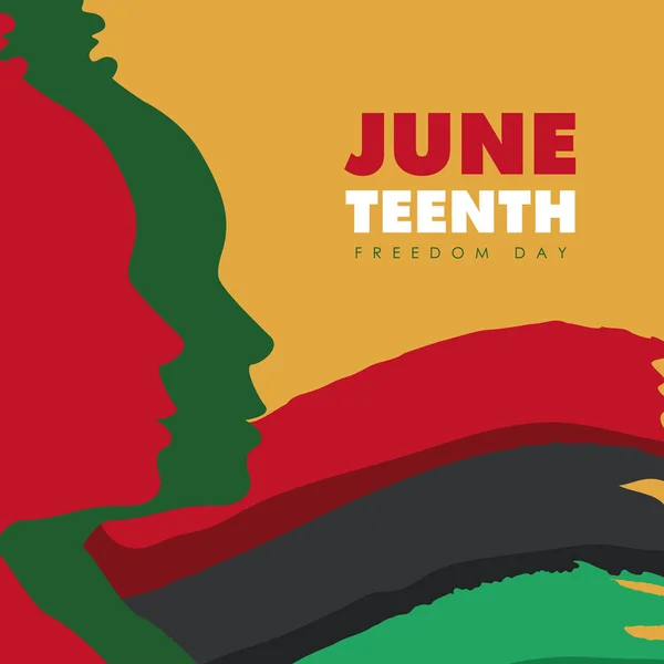 Feliz dia da liberdade juneteenth — Vetor de Stock